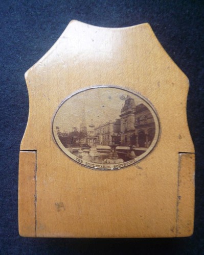 Antique mauchline ware pocket - antique,