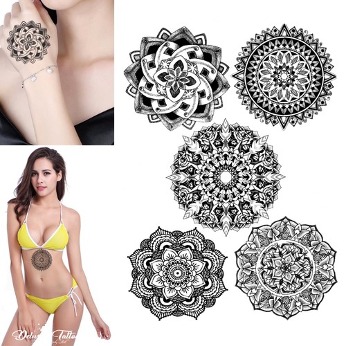 Temporary tattoo set mandala - temporary,
