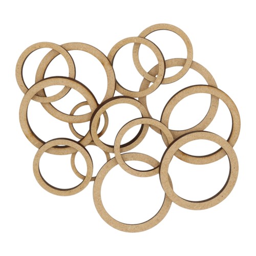 Wooden hollow circle hoop mdf - hollow,