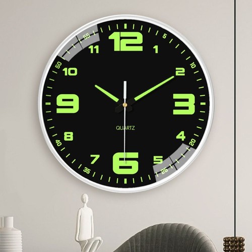 Plastic luminous wall clock - plastic,