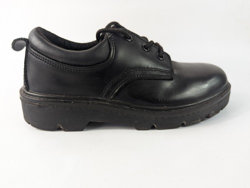Trojan black leather steel toe - trojan,