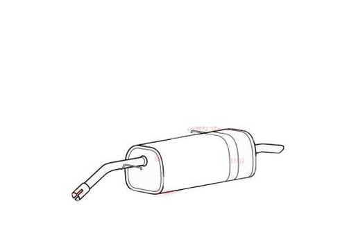 Exhaust rear silencer for - silencer,