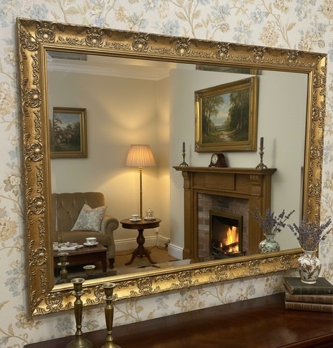 Antique gold mirror - gold,