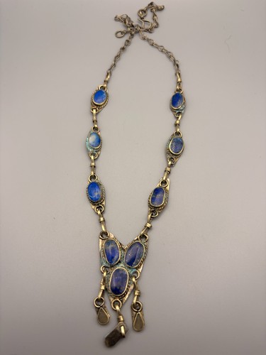 Antique silver lapis lazuli - silver,