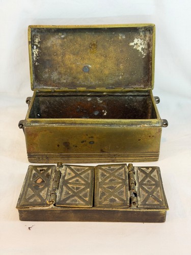 Antique brass betel - antique, box