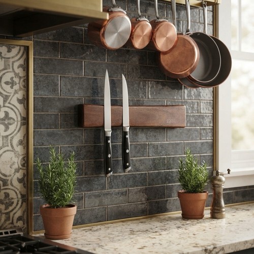 Magnetic knife strip wall - magnetic,