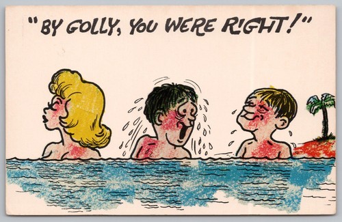 Vintage comic postcard - comic,