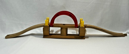 Wooden swing bridge with - wooden,