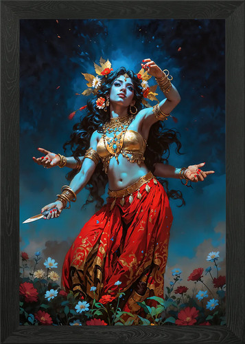 Goddess kali with - kali, in