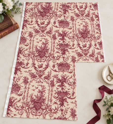 Vintage red cotton - cotton, toile