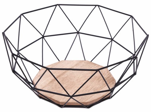 Geometric design black wire - geometric,