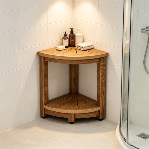 Corner shower bench - corner,