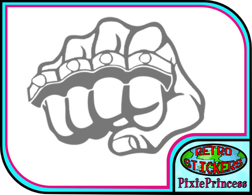 Knuckle brass vinyl sticker - brass,