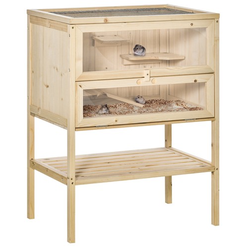 Pawhut wooden hamster cage - pawhut,