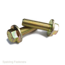 ZINC YELLOW GOLD METRIC H.T FLANGE BOLTS NONE SERRATED M6 - M12