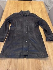 Women’s Barbour Leather Jacket, Brown, Size 12