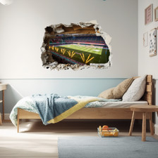 3D Smashed Wall Millennium Stadium Rugby Wall Decal Kids Bedroom Wall Sticker