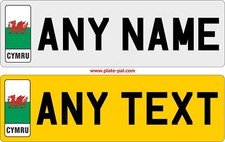 CYMRU FLAG NUMBER PLATE FOR MOBILITY SCOOTER - WALES / WELSH FLAG DESIGN