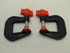 Pair of mini G-clamps 25mm new,British made,high strength nylon, crafts, models