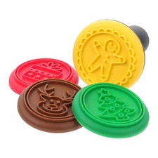 Holiday Cookie Mold Press Stamp Pastries Molds Silicone Baking Stamps