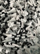 New 2.75" EPIK Evolution Golf Tee  2 3/4" PTS Wholesale White Black Stripe