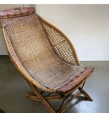 Ramon Castellano Mid C Bamboo And Wicker Chair Very Rare