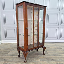 Vintage Glass Display Cabinet – Mahogany – Art Deco – Queen Anne - China Shelves
