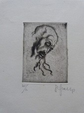 Sepp Frank 1889-1970 "Head Study" Etching