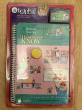 NEW & SEALED LeapPad Interactive Book & Cartridge Richard Scarrys Things to Know