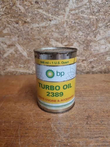 Vintage turbo oil 2389 tin - oil,