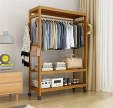 Heavy Duty Wooden Clothes Rail