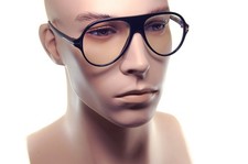 TOM FORD Blue Block Eyeglasses FT5012 001 Mens Large XL Pilot Frames BLACK GOLD