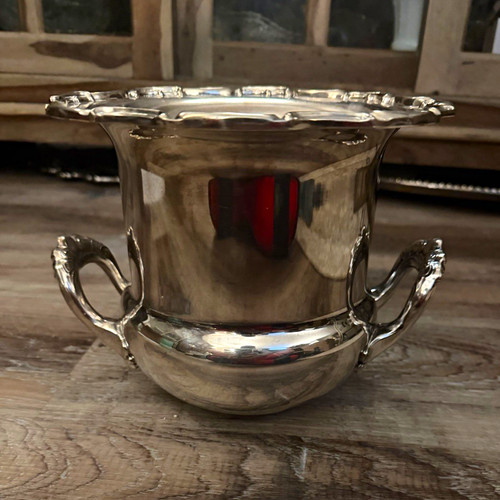 Silver plate ice bucket - plate, bucket-wine