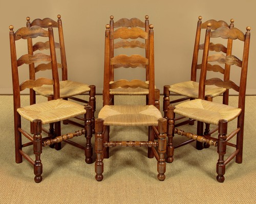 Set six cherrywood rush - set, of