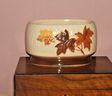 Vintage Sylvac Mid 20th Century Autumn Leave Oval Planter / Plant Pot No.4018
