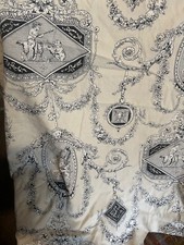 3.5 Metres Laura Ashley Original Belvedere Charcoal & Natural Fabric