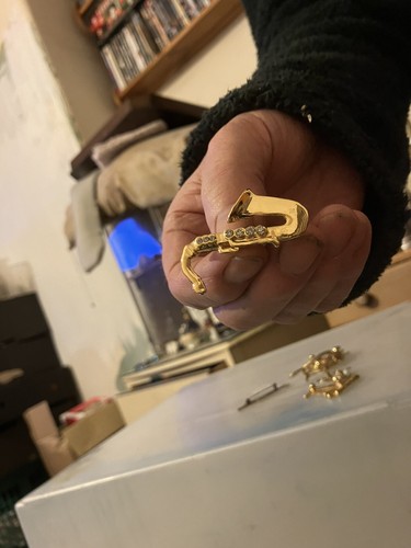 Gold plated and crystal - plated,