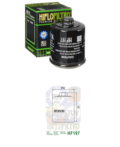 Hf197 hiflo oil filter - hiflo,