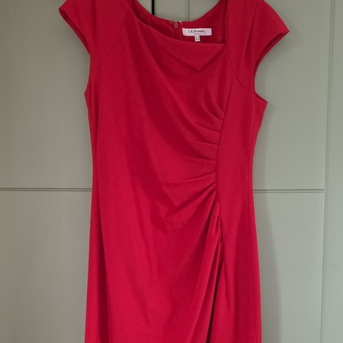 Bennett red ruched - red, sheath