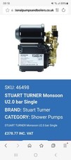 Stuart Turner Monsoon Universal Single Shower Pump 2.0 Bar 46498