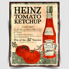 HEINZ TOMATO KETCHUP METAL SIGN WALL PLAQUE Retro Vintage advert print kitchen
