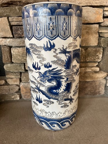Vintage chinese dragon blue - chinese,