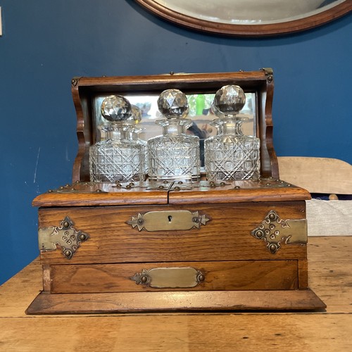Antique decanter oak - 3,