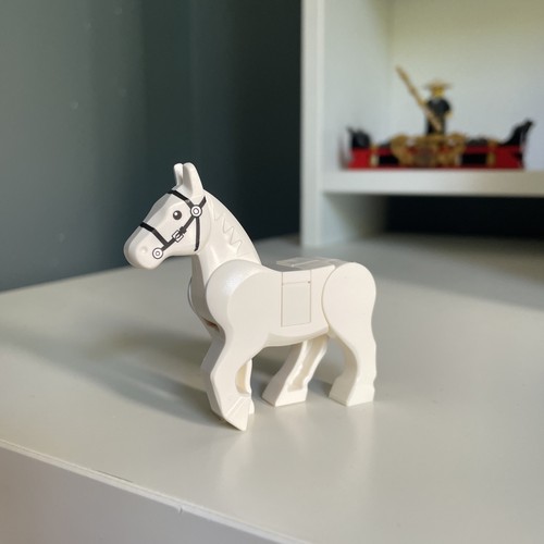 Lego horse white - lego, printed