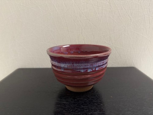 Arita ware tea - bowl,, cinnabar