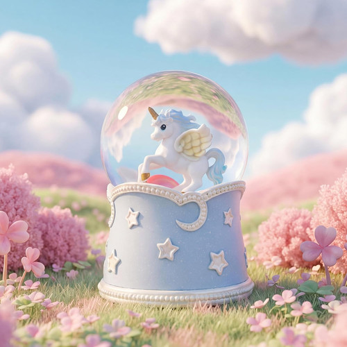 Unicorn snow globe with - unicorn,