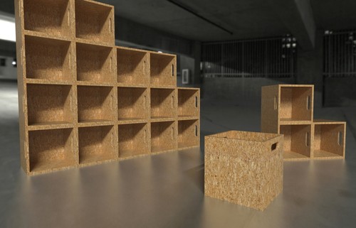 Record storage cube - box, crate
