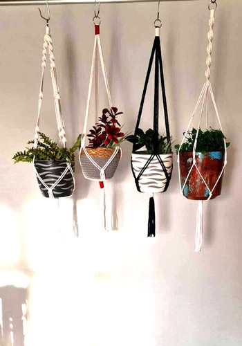 Macrame plant hanger indoor - hanger, -indoor