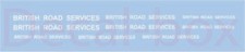 BRS BRITISH ROAD SERVICES DECALS TRANSFERS VARIOUS SET , 1/50 ,1/76 WATERSLIDE