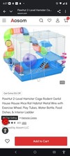 PawHut Two-level Small Animal Cage With Accessories NIB